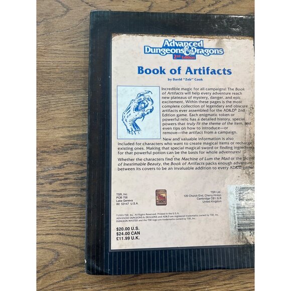 Advanced Dungeons & Dragons 2nd Edition Book Of Artifacts Hardcover - Picture 14 of 16